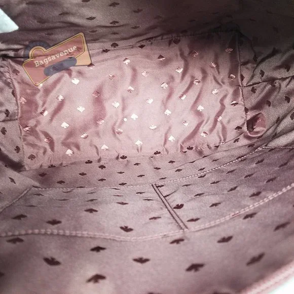 #bagsavenue Penny Greta Court Cherrywood Glitter Maroon Glitter Tote Kate Spade - Picture 7 of 14